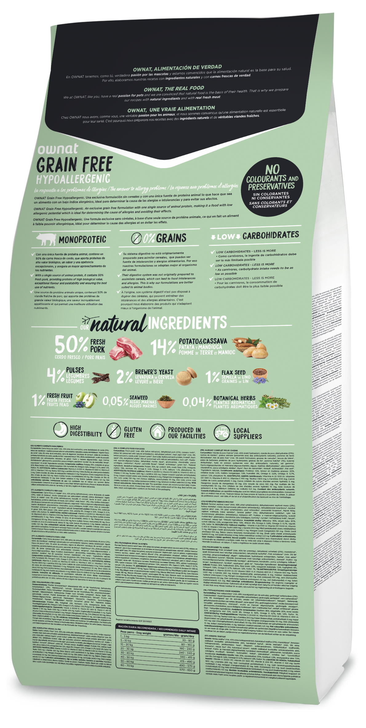 Ownat Grain Free Hypoallergenic Pork