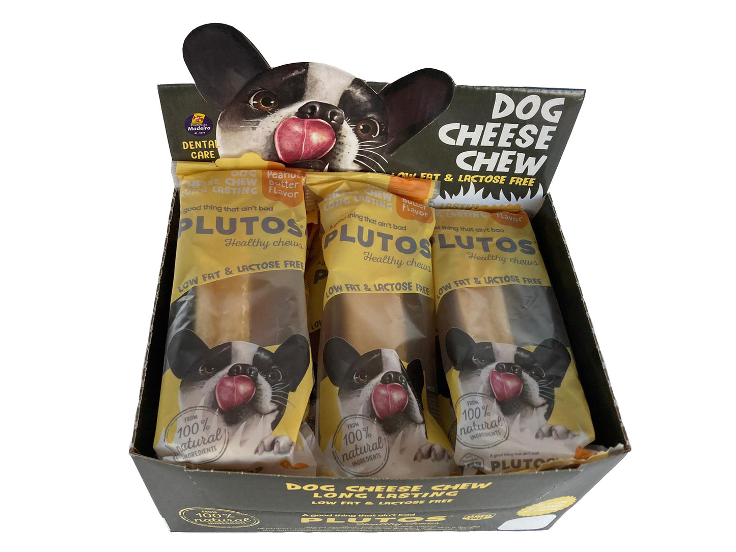 Plutos Osso da Masticare Per Cani Formaggio & Burro di Arachidi