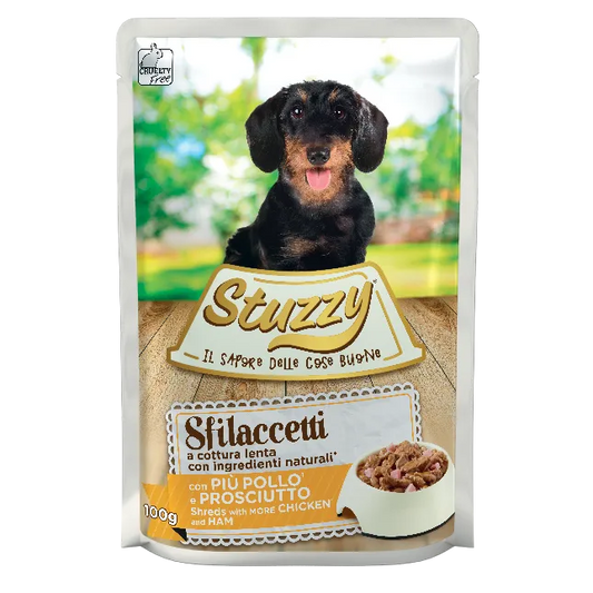 Stuzzy Sfilaccetti Con Pollo E Prosciutto 100 G