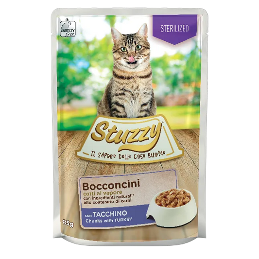 Stuzzy Bocconcini Per Gatti Sterilizzati Con Tacchino 85 g