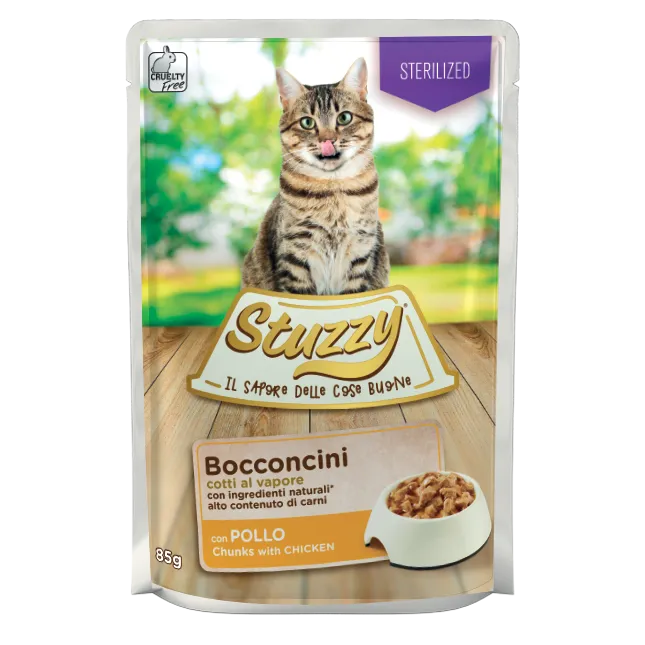 Stuzzy Bocconcini Per Gatti Sterilizzati Con Pollo 85 g