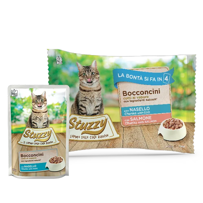 Stuzzy Multipack Bocconcini Con Nasello E Salmone 4x85 g