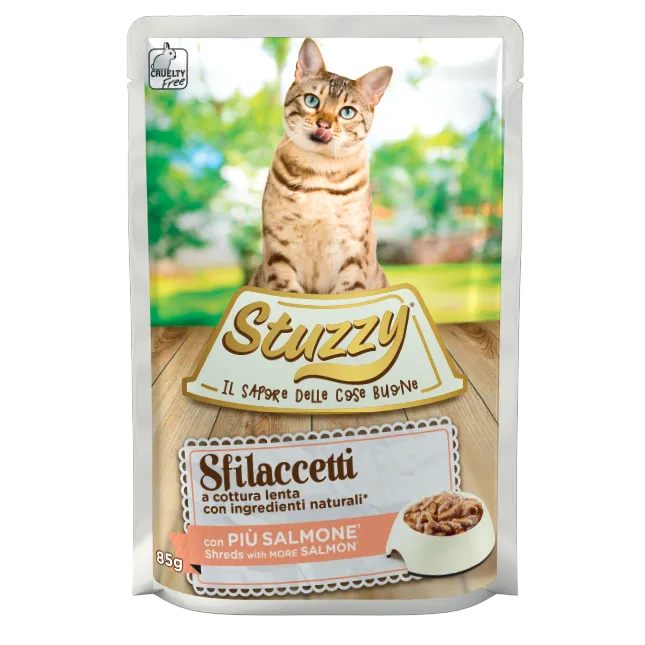 Stuzzy Sfilaccetti Con Salmone 85 G