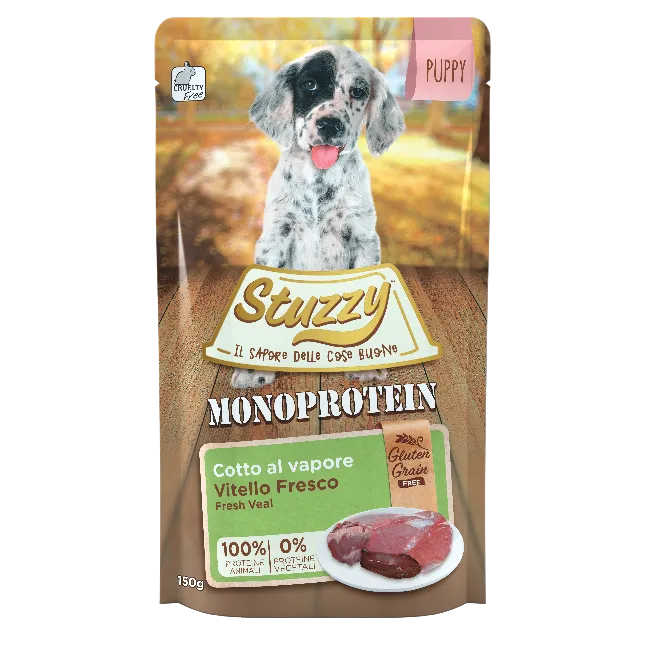 Stuzzy Monoprotein Per Cuccioli Con Vitello 150 G