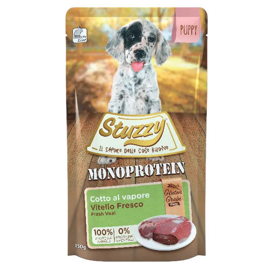 Stuzzy Monoprotein Per Cuccioli Con Vitello 150 G