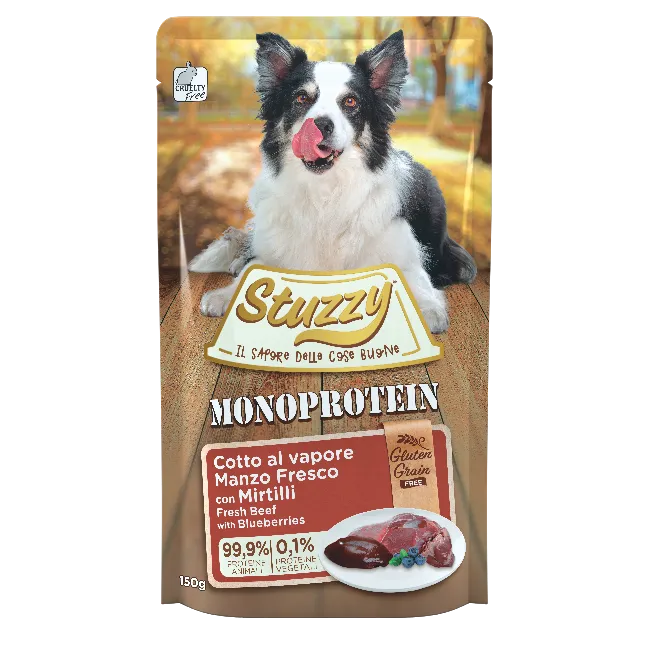 Stuzzy Monoprotein Manzo Con Mirtilli 150 G