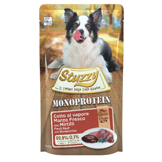 Stuzzy Monoprotein Manzo Con Mirtilli 150 G