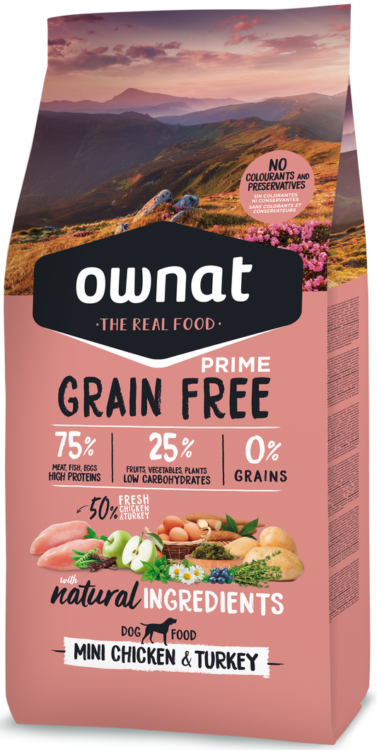 Ownat Prime Grain Free Mini Chicken & Turkey