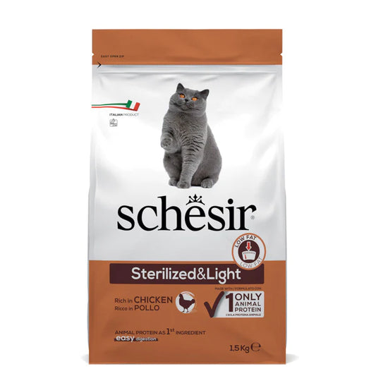 Schesir Sterilized And Light Ricco In Pollo 1.5 Kg & 10 Kg