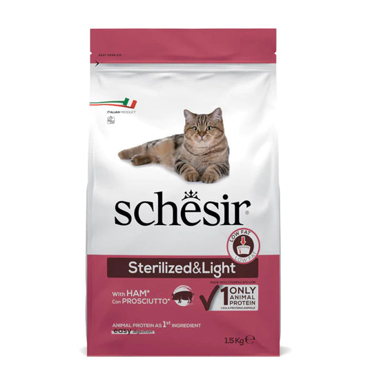 Schesir Sterilized And Light Con Prosciutto 1.5 Kg & 10 Kg