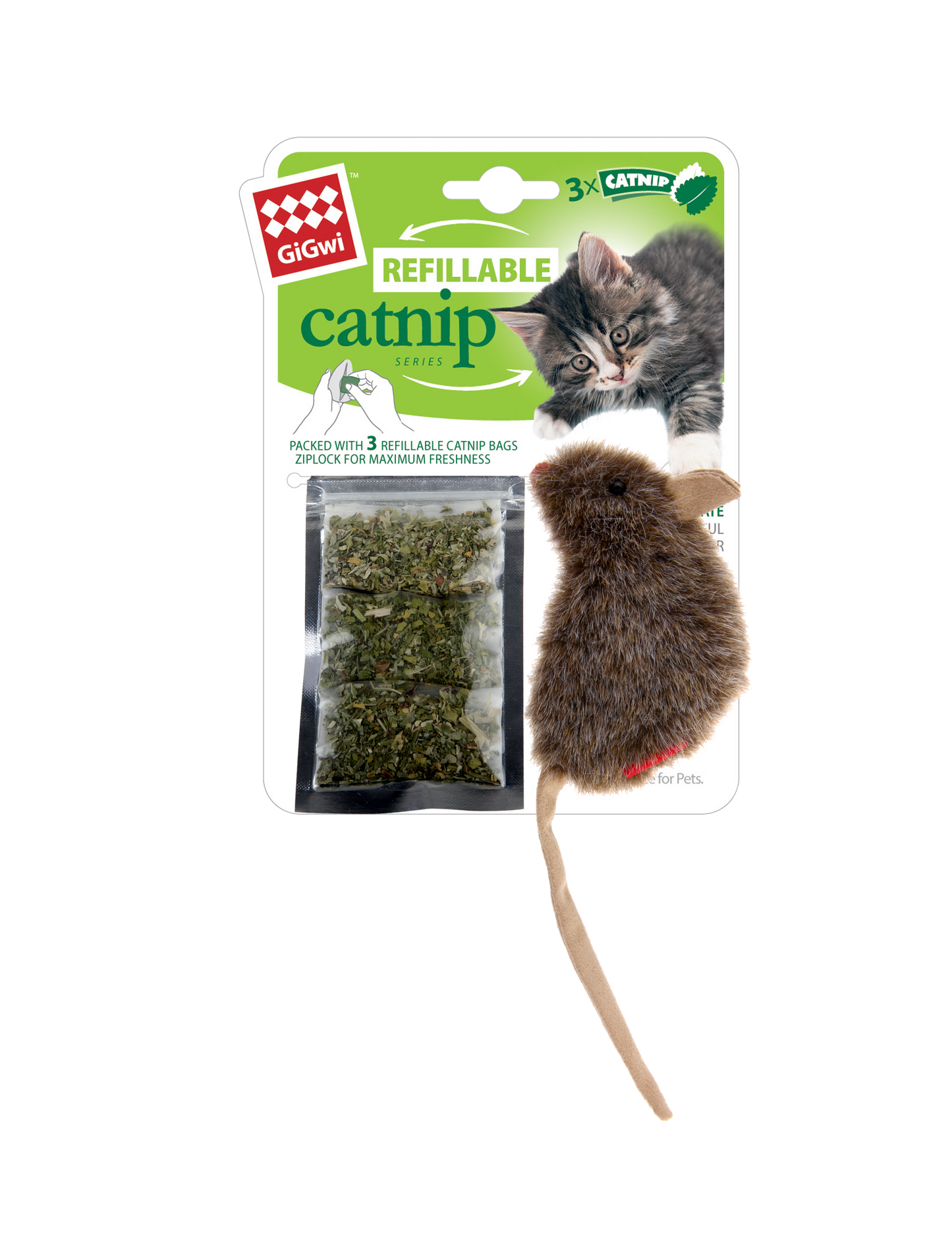 GiGwi Mouse Refillable Catnip