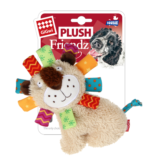 GiGwi Lion 'Plush Friendz' Con Squeaker