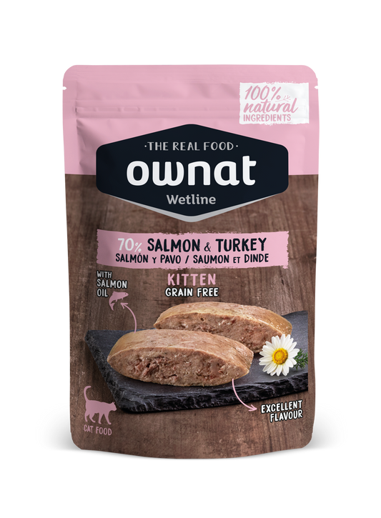 Ownat Wetline Kitten Salmon & Turkey