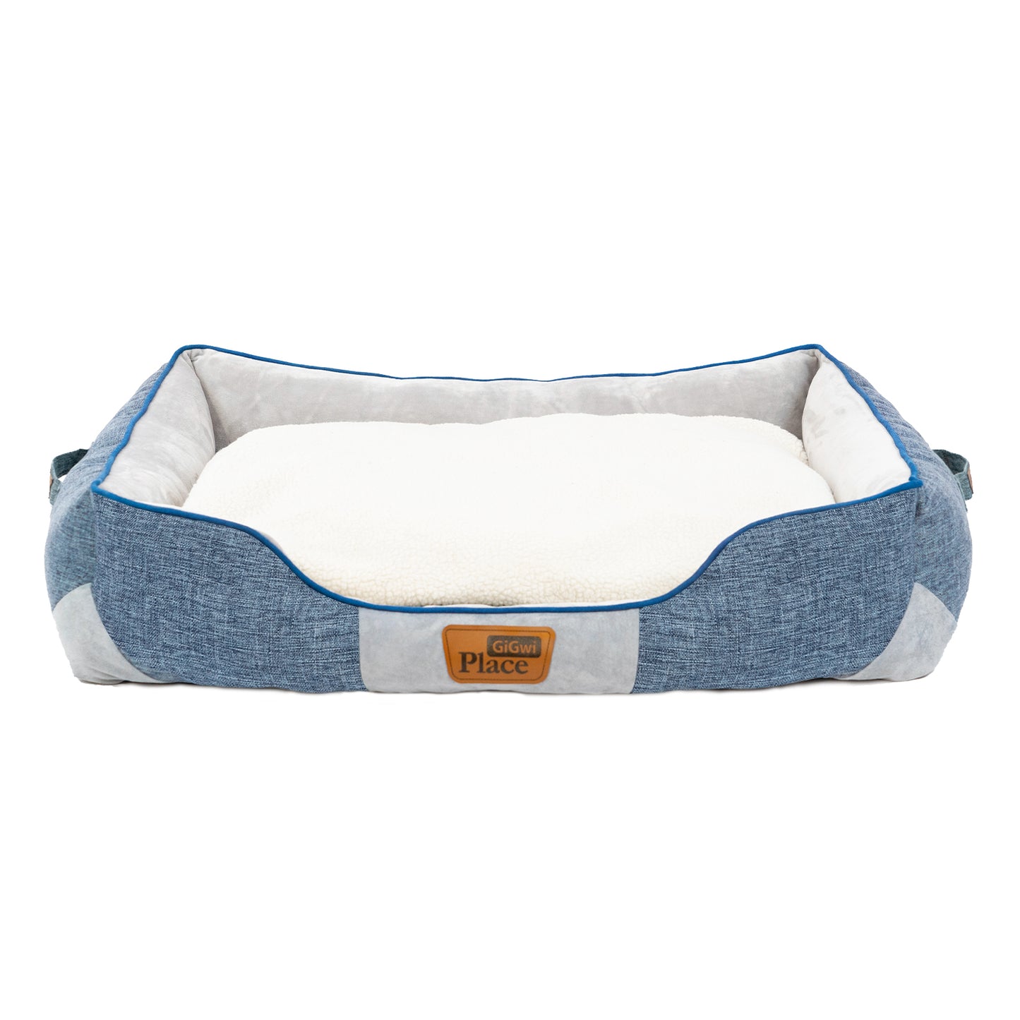 GiGwi Place Square Pet Bed Grigio & Blu